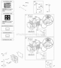 Cylinder Cylinder Head Lubrication OperatorS Manual Warning Label Diagram and Parts List for 09T602-0929-B1  Briggs and Stratton Engine